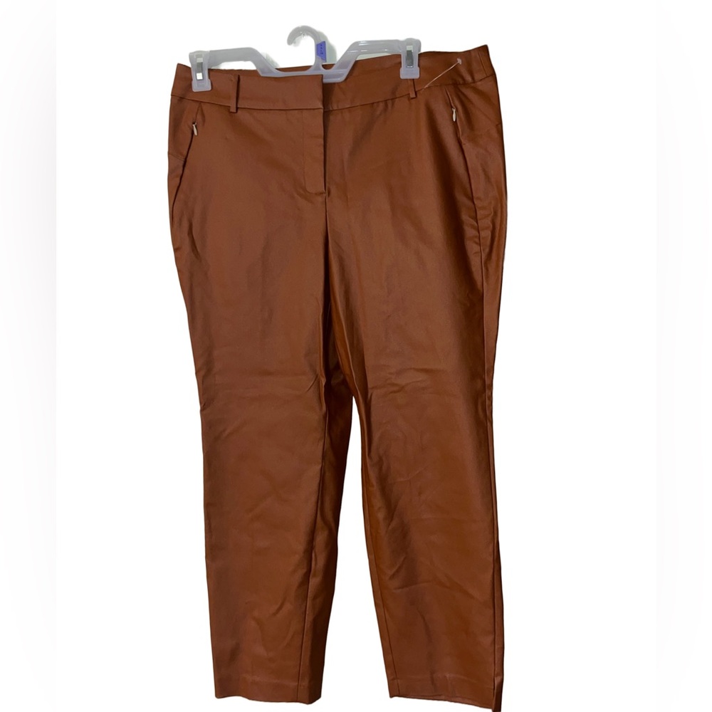 Burnt Orange Leather Pants 18/20